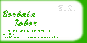 borbala kobor business card